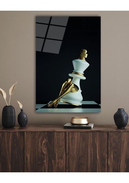 Beyaz Satranç Cam Tablo modelleri