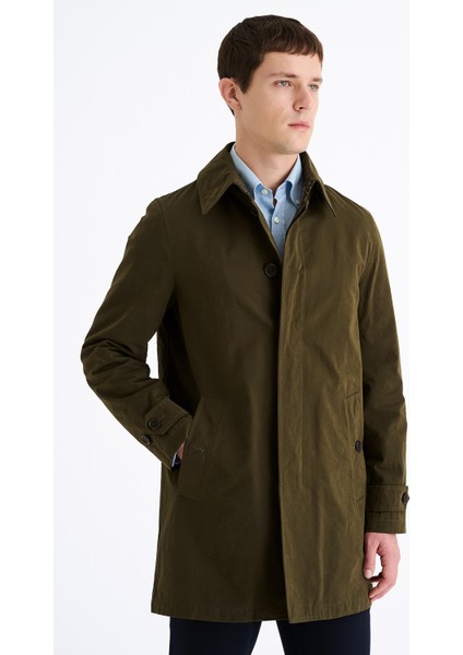 Erkek Koyu Yeşil Su Geçirmez Trençkot fırsatları