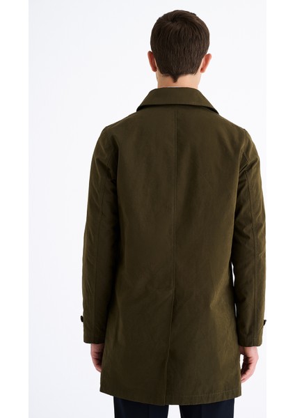 Erkek Koyu Yeşil Su Geçirmez Trençkot indirimleri