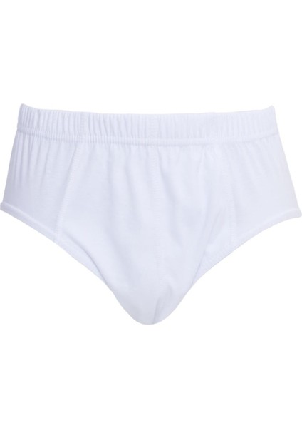 Erkek 6'lı Paket Lastikli %100 Pamuk Beyaz Slip Külot modelleri