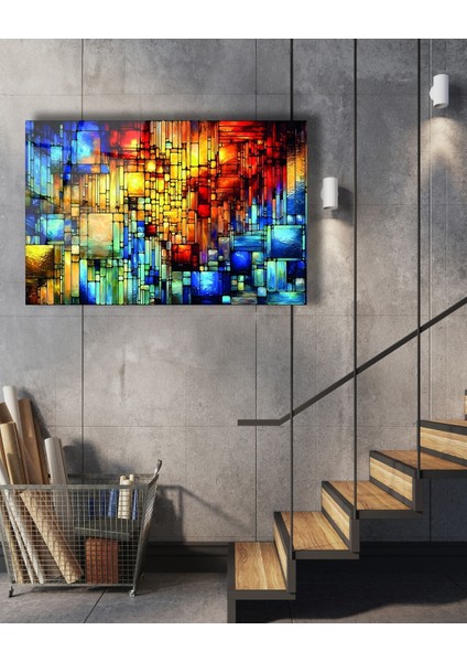 Rengarenk Ahşaplar Cam Tablo fırsatları