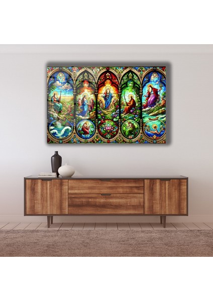 Hz. Isa Temalı Vitray Cam Tablo