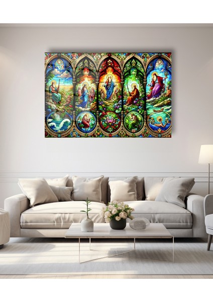 Hz. Isa Temalı Vitray Cam Tablo modelleri