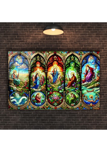 Hz. Isa Temalı Vitray Cam Tablo fırsatları
