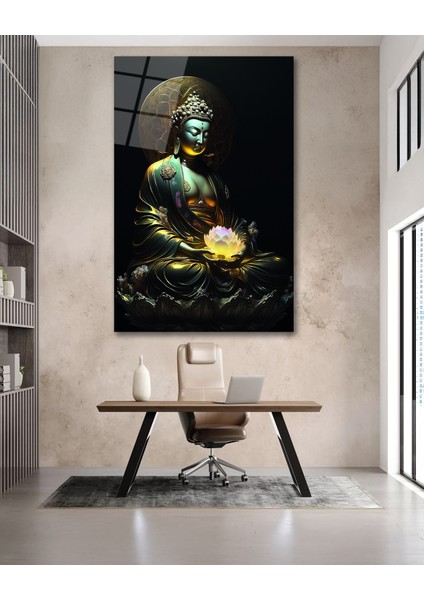Buda Heykeli Cam Tablo fırsatları