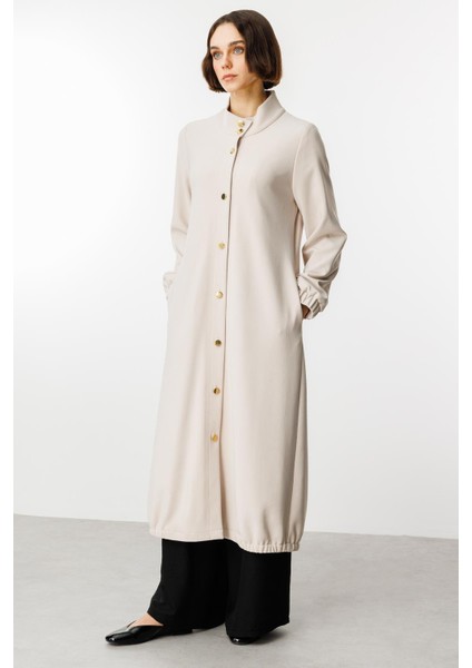 Gold Detay Dökümlü Kumaş Zamansız Spor Trench Kap-Taş fiyatları