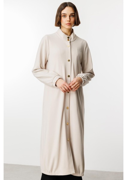 Gold Detay Dökümlü Kumaş Zamansız Spor Trench Kap-Taş fırsatları