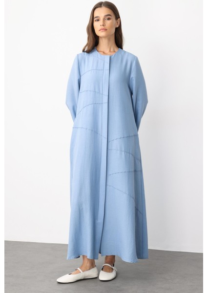 Zv Nervur Aller Dikiş Detaylı Ipekçe Doku Zamansız Spor Kap/ Ferace-Mavi fiyatları