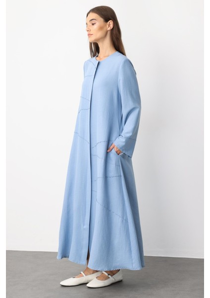 Zv Nervur Aller Dikiş Detaylı Ipekçe Doku Zamansız Spor Kap/ Ferace-Mavi modelleri