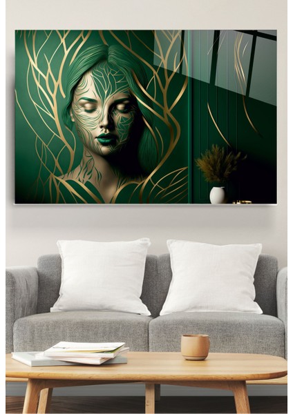 Beautiful Woman Cam Tablo Dekoratif Cam Tablo