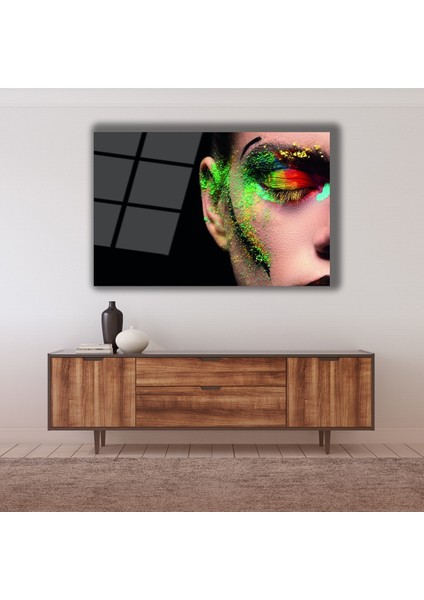 Makyajlı Kadın Cam Tablo modelleri