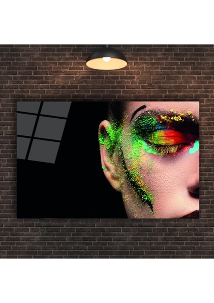 Makyajlı Kadın Cam Tablo fırsatları