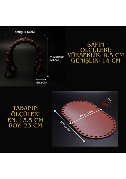 Premium At Kafalı Çanta Sapı ve Taban Seti