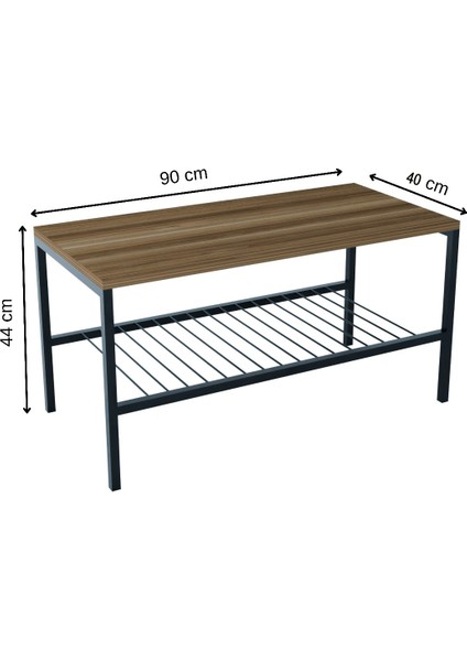 Metal Ayaklı Orta Sehpa,modern Salon Sehpası, Dekoratif Çay Kahve Sehpası, Alt Raflı Çok Amaçlı Masa fırsatları