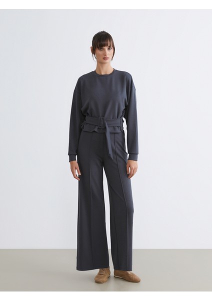 Yüksek Belli Kadın Eşofman Altı