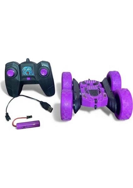 Uzaktan Kumandalı Şarjlı Akrobat Araba Mor 3977 fırsatları