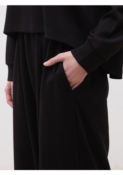 Beli Lastikli Geniş Paça Kadın Eşofman Altı modelleri