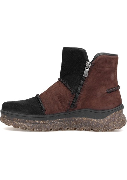 D25KB-4090 Kadın Hakiki Nubuk Deri Düz Bot Siyah modelleri