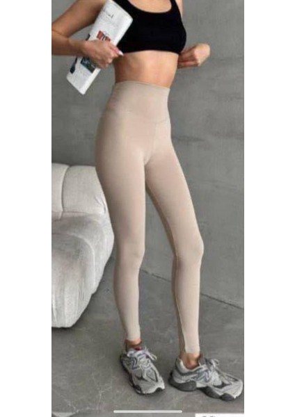 Yüksek Bel Esnek ve Toparlayıcı Tayt