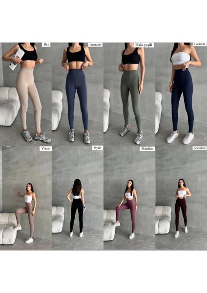 Yüksek Bel Esnek ve Toparlayıcı Tayt indirimleri