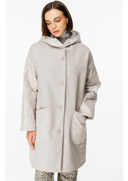 Sporty Kaşe ve Kapitone Uyumlu Özel Kaban-Gümüş fırsatları