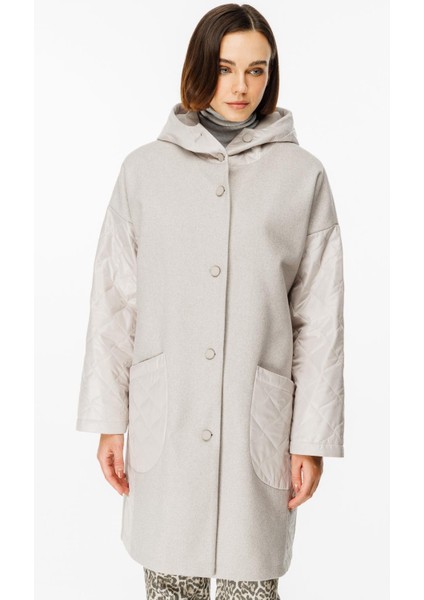 Sporty Kaşe ve Kapitone Uyumlu Özel Kaban-Gümüş indirimleri