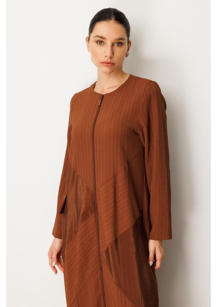 x Tasarım Özel Dokuma Tam Boy Zamansız Kap Ferace-Kahve modelleri