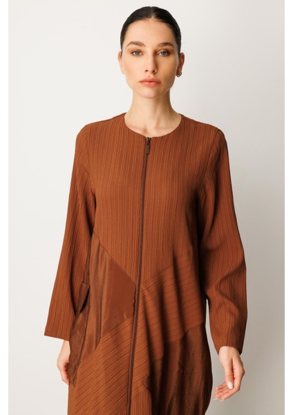 x Tasarım Özel Dokuma Tam Boy Zamansız Kap Ferace-Kahve fırsatları