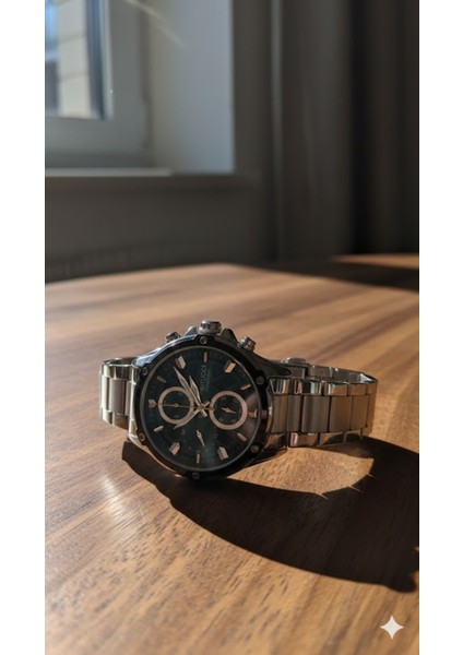 Erkek Kol Saati Gümüş Renk, Yeşil Kadran – Şık Metal Kordon, 2 Yıl Garantili fiyatları