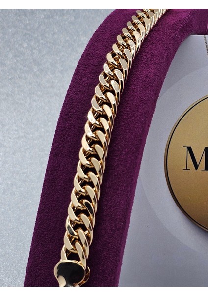 Xuping Gurmet Italyan Model Kalın Zincir Rosegold Renk Çelik Bileklik