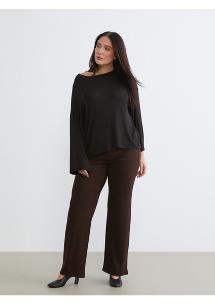 Büyük Beden Beli Lastikli Kadın Eşofman Altı