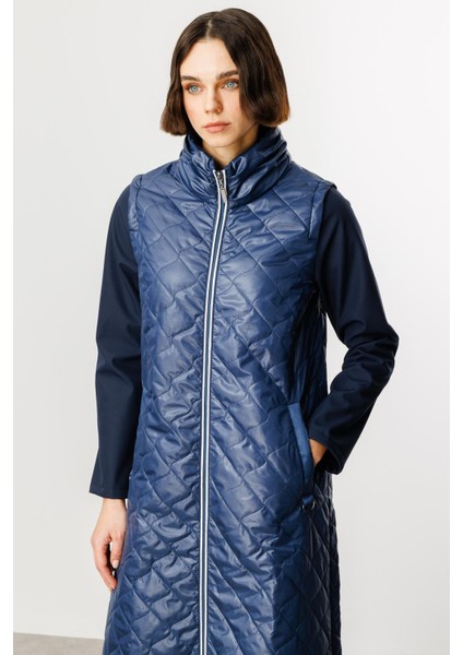 Rioy Kapitone ve Detay Kumaşlı Kaban Trench-Laci fiyatları