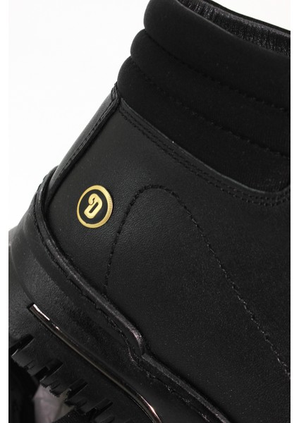 Kadın Hakiki Deri Günlük Düz Taban Çift Fermuarlı Ortopedik Bot AE25/KB1456