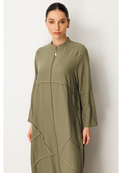 Ipekçe Kumaşı Sayesinde Hafif ve Ferah Spor Kap - Ferace-Haki fırsatları