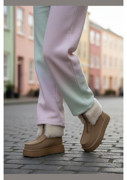 Kürk Detaylı Kadın Bot - Sıcak Tutan, Kaymaz Ortopedik Tabanlı Konforlu Kışlık Bot fiyatları