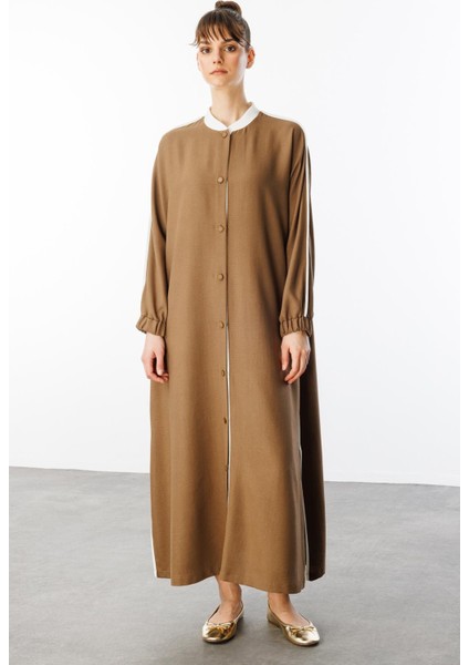 Ss Kontrast Biye Detaylı Ribana Yaka Spor Ipekçe Doku Kap/ Ferace-Vizon modelleri