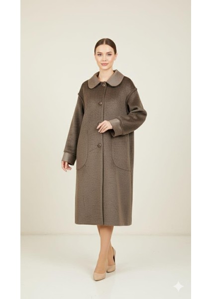 Çift Taraflı Kullanım Imkanlı Zamansız Hafif Manto Kaban-Füme (Antrasit) fırsatları