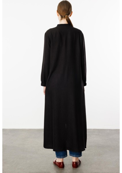 Ht Soho Desen Ince Ipekçe Dökümlü Spor Zamansız Kap Ferace-Siyah indirimleri