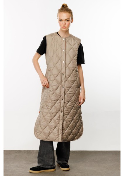 Armonia Çıt Çıt Kapamalı Renk Detayları ile Süslenmiş Zamansız Spor Yelek-Taş