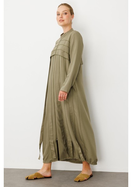 Rouge/ S Parça El Işi Dikiş Detaylı Elbise / Kap-Haki fiyatları