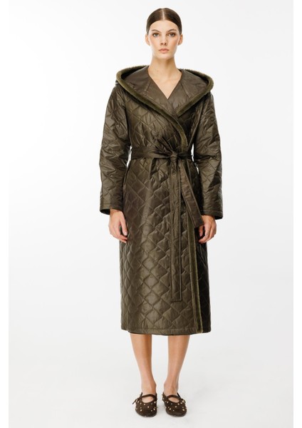 Sorf (Suni) Kürk Garni Baharlık Hafif Içi Dolgulu Spor Trenç Kap Kaban-Haki modelleri