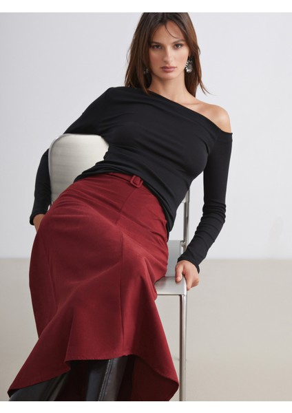 Tek Omuz Fitilli Bluz