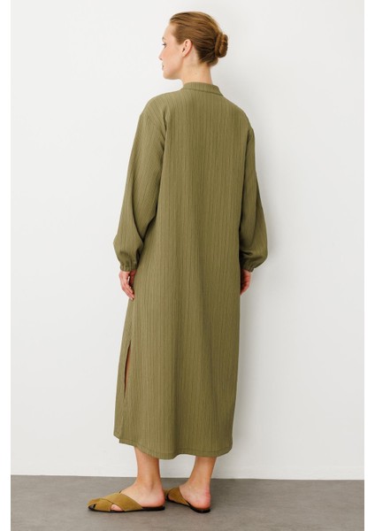 Özel Dokuma Kumaş Spor Zamansız Kap- Ferace-Haki fırsatları