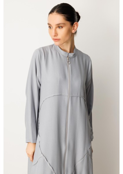 Ipekçe Kumaşı Sayesinde Hafif ve Ferah Spor Kap - Ferace-Gri fırsatları