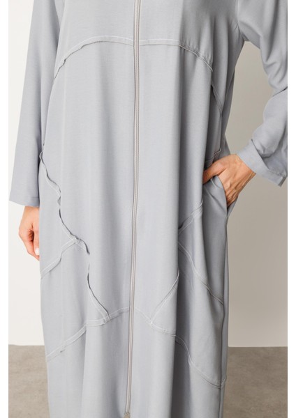 Ipekçe Kumaşı Sayesinde Hafif ve Ferah Spor Kap - Ferace-Gri indirimleri