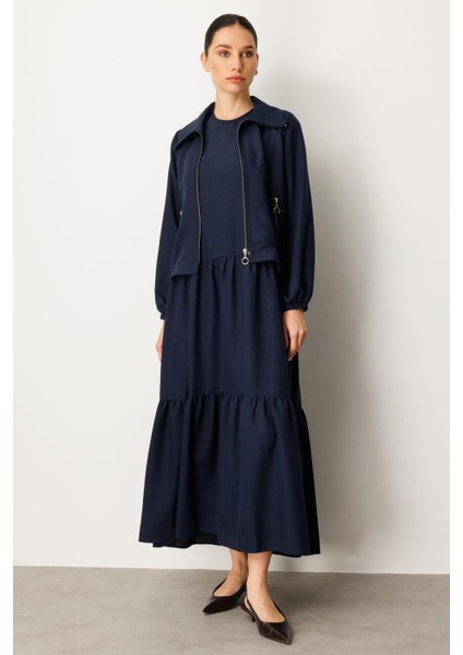 Ceket ve Iç Jile Kombin Ipekçe Elbise Ferace-Laci fiyatları