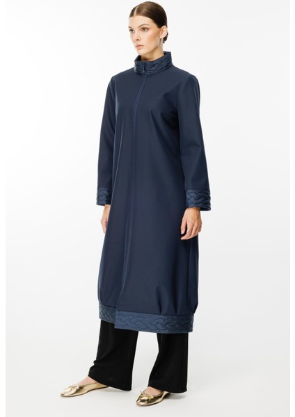 Örgü Desen Işlemeli Içi Polar Kaplı Hafif ve Konforlu Manto Kaban-Laci