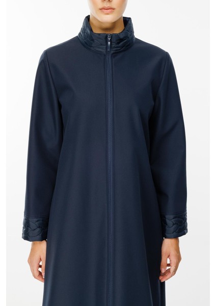 Örgü Desen Işlemeli Içi Polar Kaplı Hafif ve Konforlu Manto Kaban-Laci