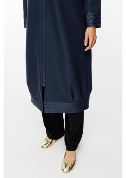 Örgü Desen Işlemeli Içi Polar Kaplı Hafif ve Konforlu Manto Kaban-Laci