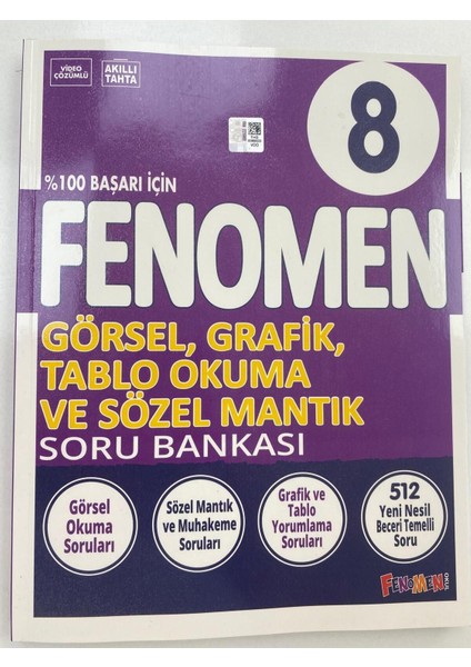 Fenomen 8.sınıf Görsel Grafik Tablo Okuma ve Sözel Mantık Soru Bankası